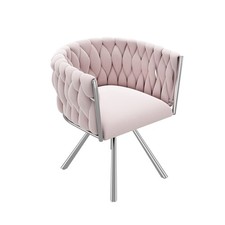 ROTATABLE VELVET DINING CHAIR
