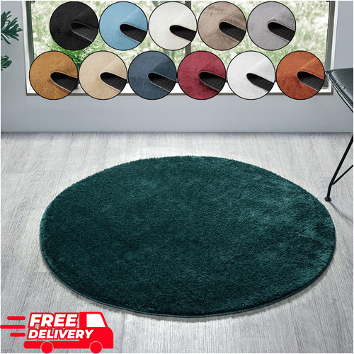 Round washable area rug - round,