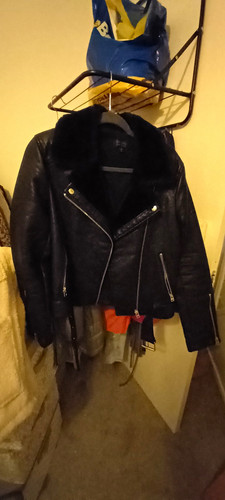Topshop black faux leather - faux,