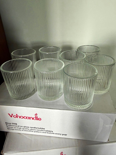 Vohocandle clear ribbed - vohocandle,