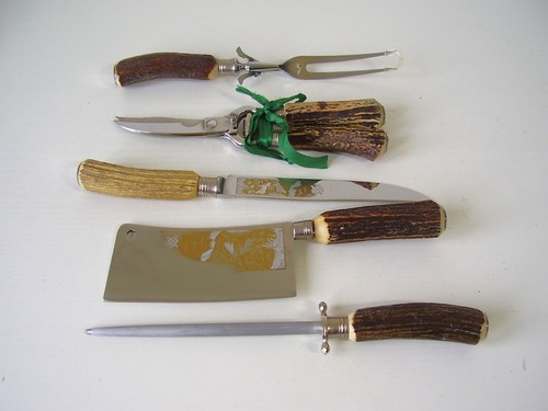 Rare hunting cutlery carving - cutlery, /
