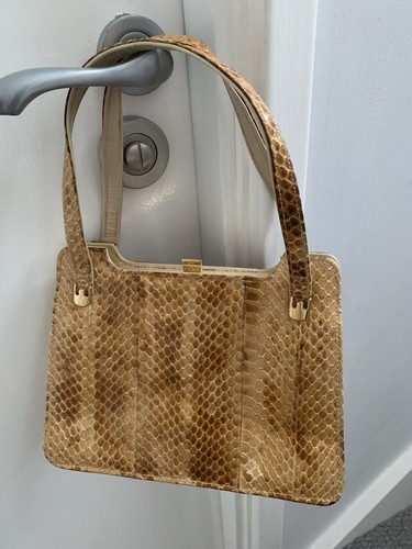 Vintage genuine snakeskin