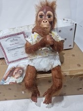 ARTIST doll Ashton drake monkey baby doll '' Baby Babu'' Pre-owned