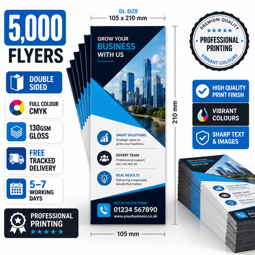 5000 leaflet printing - leaflet, full