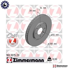 2x BRAKE DISC 180.3015.20 FOR