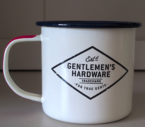 Enamel metal coffee mug - metal,
