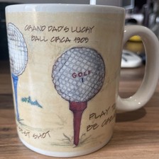Golf Themed Mug by Russ Berrie "Live Life In Full Swing"