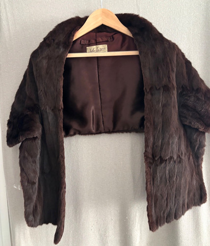 Real mink fur stole wrap - real,