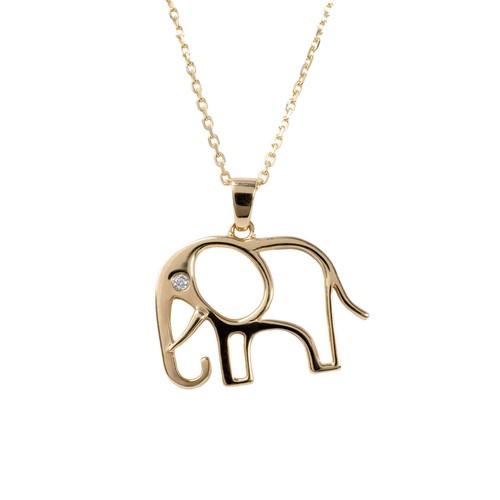 9ct gold elephant - gold,