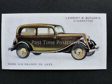 No.9 FORD V-8 Motor Cars - A Series REPRINT Lambert & Butler 1922