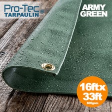 PVC 600gsm Extra Heavy Duty Tarpaulin Waterproof Ground Sheet Cover Lorry Tarp