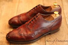 Edward Green Brown Leather Oxford Brogue Shoes Mens UK 8.5 US 9 EU 42.5