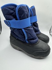 Kamik Size 12 Snow Boots Toddler Boys Snowbug Navy Blue Winter Fur Lined
