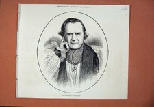 Original Old Antique Print