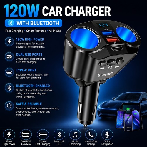 Led 2way car cigarette - 12,