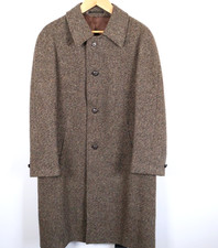VTG Tweed Overcoat Men's 44