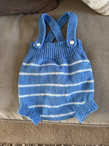 Hand knitted baby romper suit - baby,