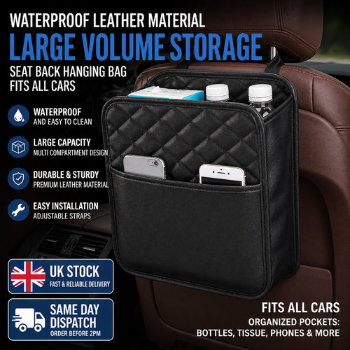 Leather car seat back - leather,