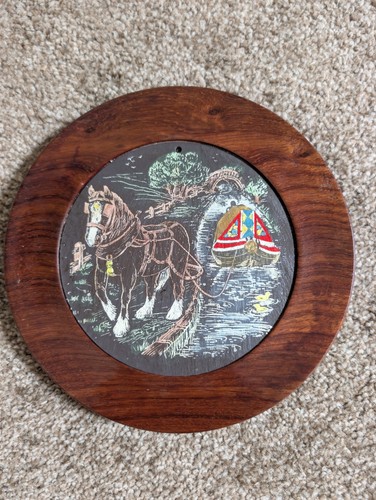 Vintage welsh etched - welsh, slate