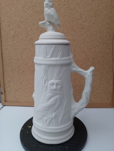 Unpainted ceramic bisque owl - unpainted,