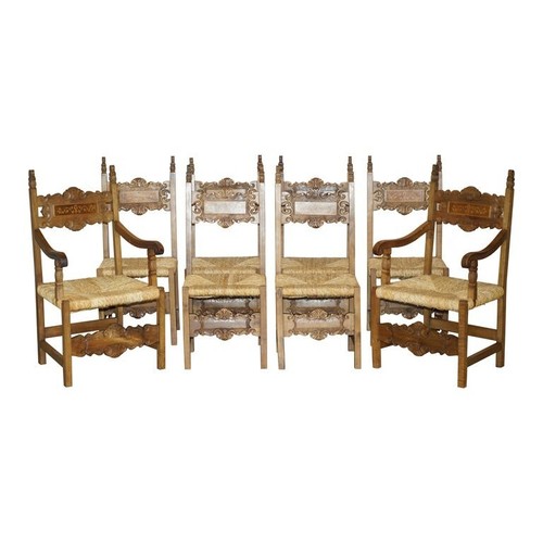 Eight fine walnut - fine, circa