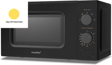 700W 20L Black Microwave Oven