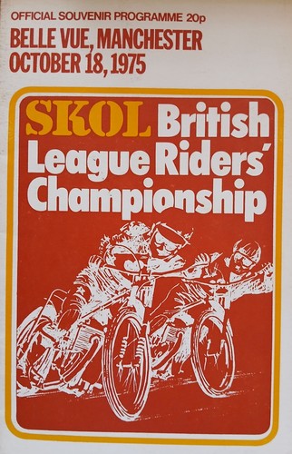 Belle vue speedway programme - belle,