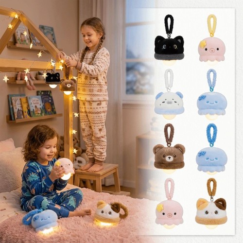 Kids plush night light pendant - night,