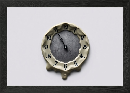 Melting clock face surreal - melting,