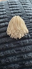 Vintage White Plastic Beaded