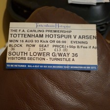 16/8/1993 Tottenham v Arsenal