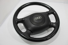 Audi Cabriolet 8G PF A6 C5 A4 B5 4 Spoke Black Leather Steering Wheel 4B0419091S