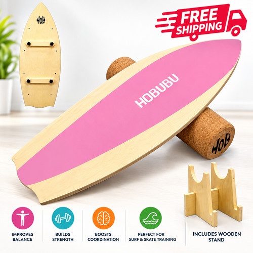 Wooden roller balance - balance, board