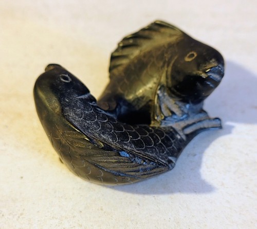 Vintage carved stone netsuke - vintage,