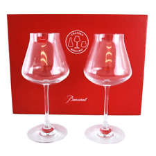 Baccarat Chateau Large Red Wine Glasses Pair Boxed Unused 22cm Tasting