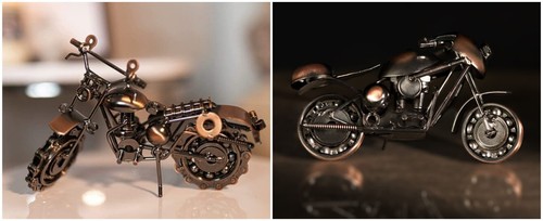 Motorbike bronze ornament - motorbike,