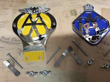 CLASSIC AA CAR BADGE BAR FITTING AND RAC BADGE SERIAL NUMBER COLLECTABLE