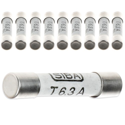 3mm 32mm fuses - 32mm, 6.3a