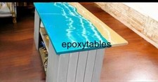 Blue Wave Epoxy Resin Dining