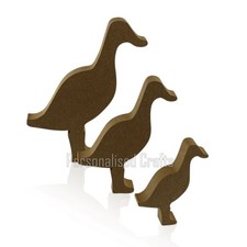 Pack of 2 Duck in Wellies for Baby Gift Hampers – Wooden Nursery Craft Shape 509
