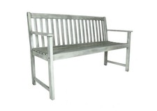 FSC® Certified Acacia White Washed Wooden Bench - grade B return RRP £129.99