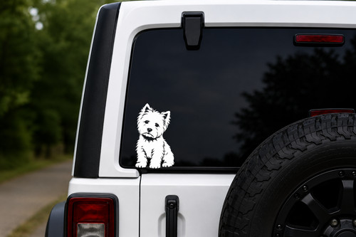 Westie dog vinyl - westie, west