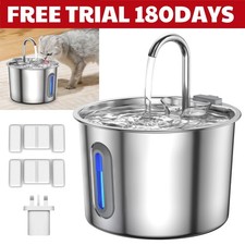 2.2L Led Automatic Cat Dog Kitten Water Drinking Fountain Pet Bowl Drink Dish