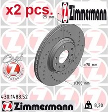 X2 PCS FRONT BRAKE DISC SET