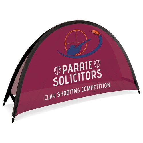 Popout banner semicircle - banner,