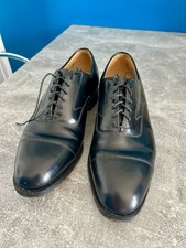 Johnston & Murphy Black Oxford Dress Shoes Lace Up Leather Mens ex condition 