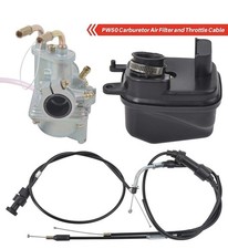 For Yamaha Y ZINGER PW 50 PW50 Carburetor Air Filter & Throttle Choke Cable Carb