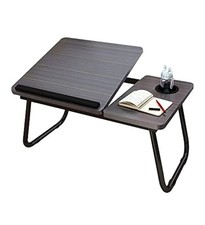 Laptop Bed Table Computer Desk Stand with Foldable Legs & Cup Holder Tray 