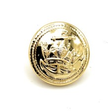 Merchant Navy Gold Button Size