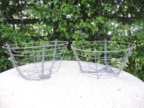 Pair vintage metal wire - vintage,